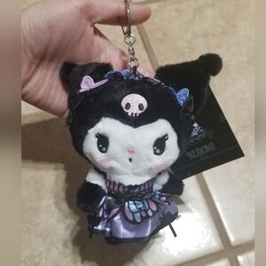 Sanrio Butterfly Kuromi Mascot Keychain Bag Charm Plush